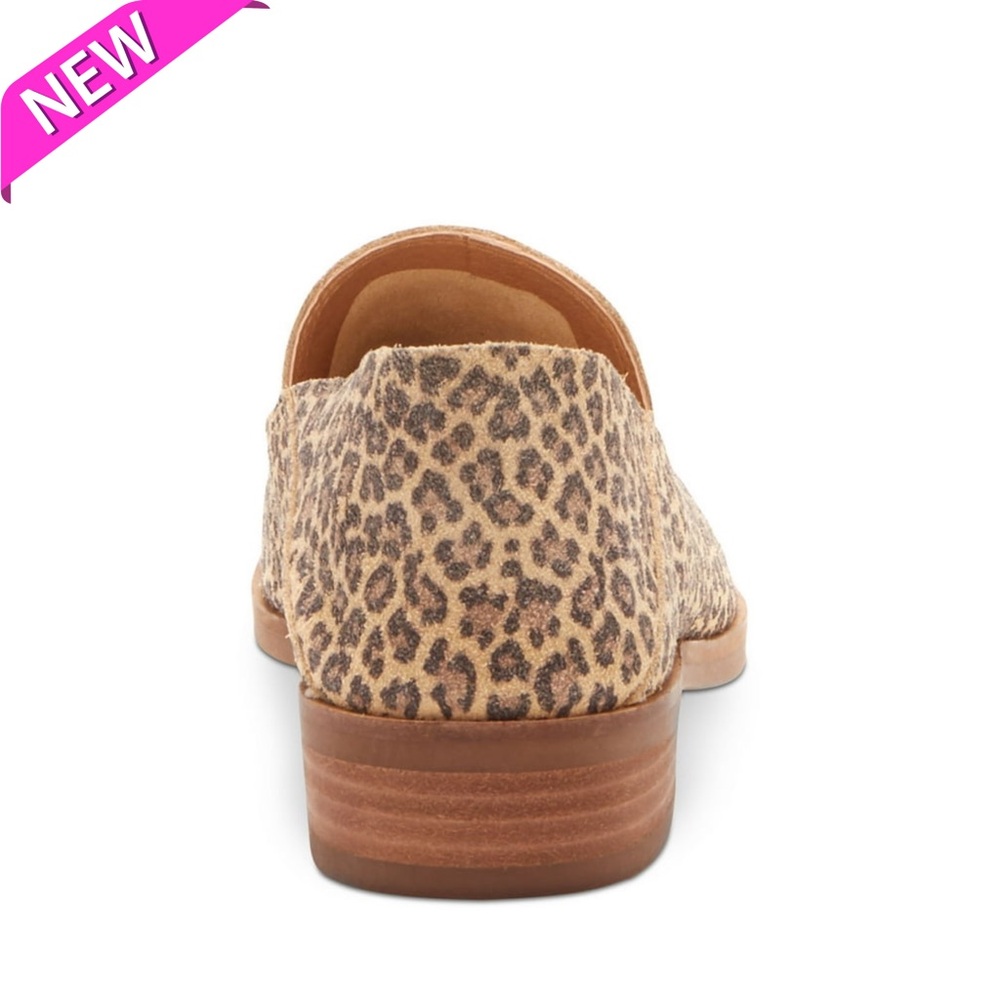 NWOT Lucky Brand Leopard Brown Cut-Out Side Cahill Round Toe Flats Size 9 - Picture 3 of 5